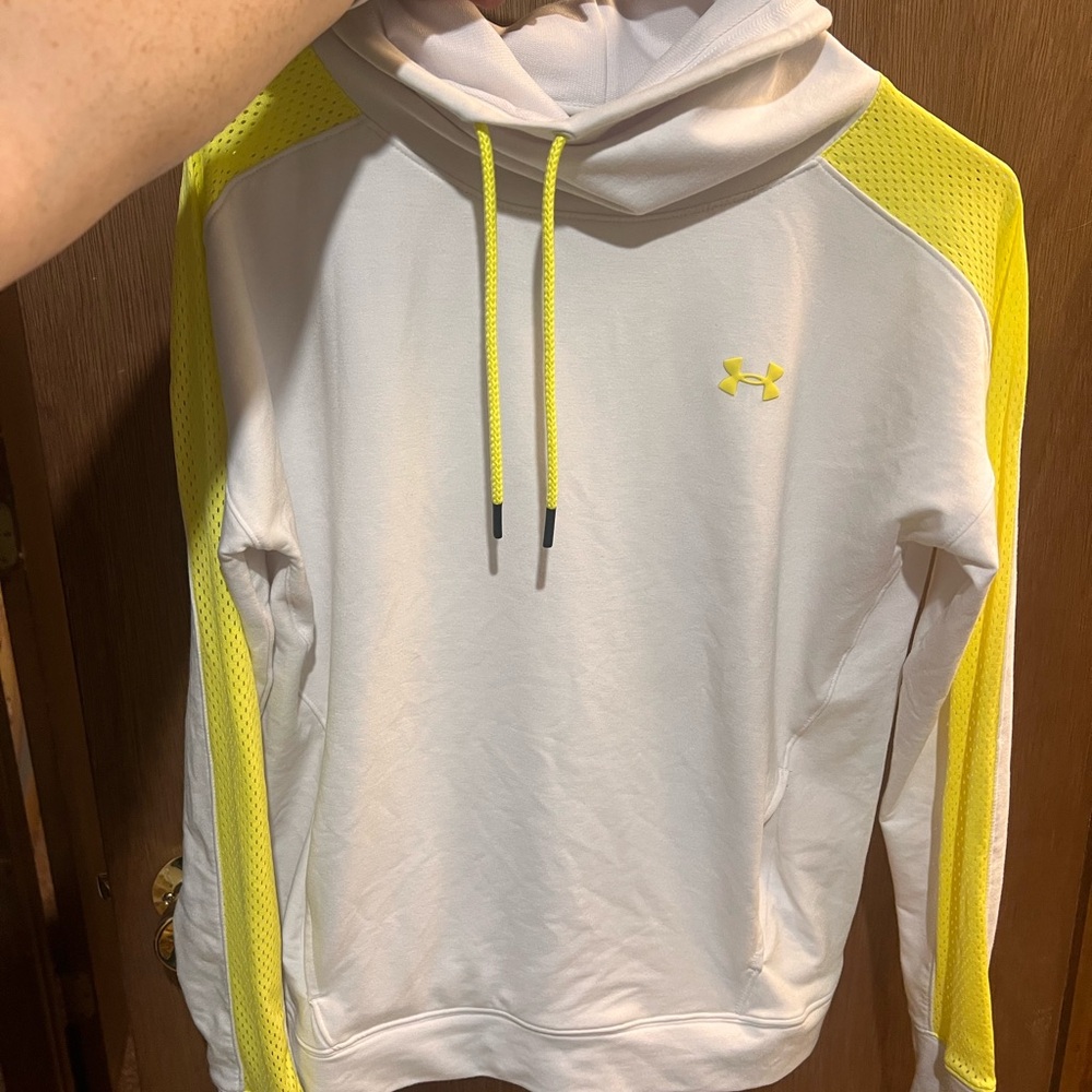Under Armour White and Yellow Sweater